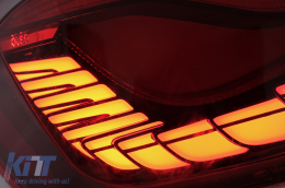 Fari Fanali LED posteriori OLED per BMW Serie 5 F10 Rosso chiaro Luce di svolta dinamica-image-6096136