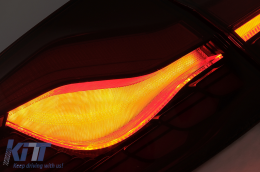 Fari Fanali LED posteriori OLED per BMW Serie 5 F10 Rosso chiaro Luce di svolta dinamica-image-6096139