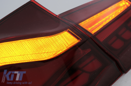 Fari Fanali LED posteriori OLED per BMW Serie 5 F10 Rosso chiaro Luce di svolta dinamica-image-6096143