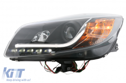 Fari Fanali per Opel Insignia 2008-2012 LED DRL Luci di marcia diurna Nero-image-6093234