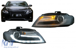 Fari Fanali Xenon Luce Diurna LED DRL per AUDI A4 B8 8K 08-11 Facelift Look-image-6074847