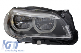 Fari Full LED per BMW Serie 5 F10 F11 2011-2013 Angel Eyes-image-6018389