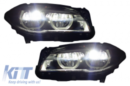 Fari Full LED per BMW Serie 5 F10 F11 2011-2013 Angel Eyes-image-6018391