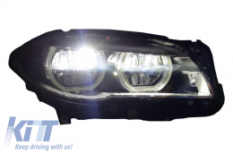 Fari Full LED per BMW Serie 5 F10 F11 2011-2013 Angel Eyes-image-6018392