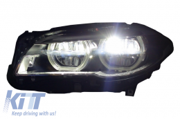 Fari Full LED per BMW Serie 5 F10 F11 2011-2013 Angel Eyes-image-6018393