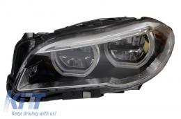 Fari Full LED per BMW Serie 5 F10 F11 2011-2013 Angel Eyes-image-6018414