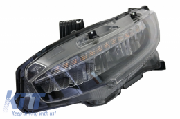 Fari Full LED per HONDA Civic Mk10 FC FK 16+ Hatchback Berlina Luce Dinamica-image-6032460