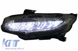 Fari Full LED per HONDA Civic Mk10 FC FK 16+ Hatchback Berlina Luce Dinamica-image-6037428