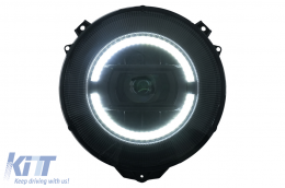 Fari Full LED per Mercedes Classe G W463 2007-2017 Luce Nero Facelift 2018 Look-image-6053125