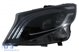 Fari Full LED per Mercedes Classe V W447 2016-2020 Nero Sostituire l'alogeno-image-6096302