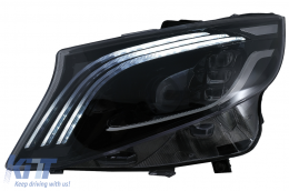 Fari Full LED per Mercedes Classe V W447 2016-2020 Nero Sostituire l'alogeno-image-6096305