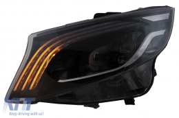 Fari Full LED per Mercedes Classe V W447 2016-2020 Nero Sostituire l'alogeno-image-6096313