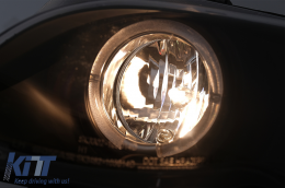 Fari LED Angel Eyes per BMW E46 Facelift Limousine Touring 01-05 Nero-image-6087907