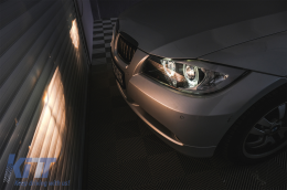 Fari LED Angel Eyes per BMW Serie 3 E90 Berlina E91 Touring 03.2005-2011 Nero-image-6085097