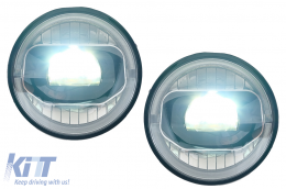 Fari LED CREE 7 pollici DRL ambra per conversione JEEP Wrangler JK 07-17 modello 18-image-6068233