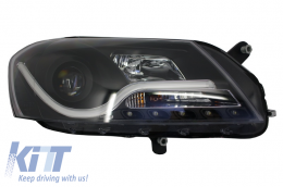 Fari LED DRL a barra luminosa per VW Passat B7 10.2010-10.2014 Nero-image-6017602