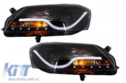 Fari LED DRL a barra luminosa per VW Passat B7 10.2010-10.2014 Nero-image-6017603