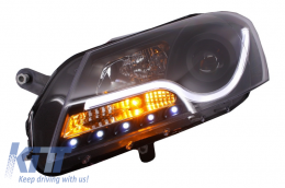 Fari LED DRL a barra luminosa per VW Passat B7 10.2010-10.2014 Nero-image-6017605