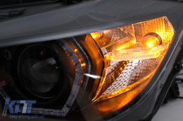 Fari LED DRL Angel Eyes per BMW 3 F30 F31 LCI Berlina Touring 15-19 Nero-image-6100377