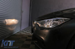 Fari LED DRL Angel Eyes per BMW Serie 3 F30 F31 2011-2015 Luci con proiettore-image-6088313