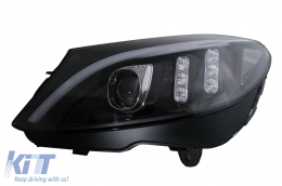 Fari LED DRL per Mercedes C W205 S205 A205 C205 14-18 Sequenziale dinamico-image-6105778