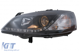 Fari LED DRL per Opel Astra G 09.1997-02.2004 Luci diurne nere-image-6101034