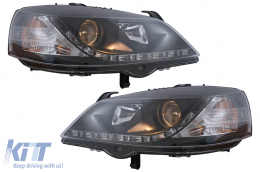 Fari LED DRL per Opel Astra G 09.1997-02.2004 Luci diurne nere-image-6101035