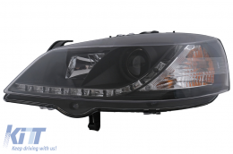 Fari LED DRL per Opel Astra G 09.1997-02.2004 Luci diurne nere-image-6101037