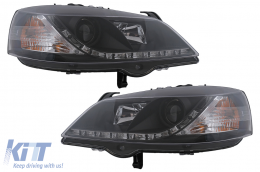 Fari LED DRL per Opel Astra G 09.1997-02.2004 Luci diurne nere-image-6101038