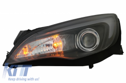 Fari LED DRL per OPEL ASTRA J 2010-2015 LAMPADINA TUBO NERO CHIARO-image-6060651