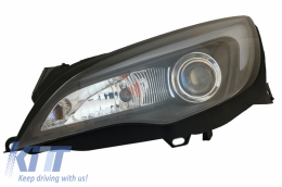 Fari LED DRL per OPEL ASTRA J 2010-2015 LAMPADINA TUBO NERO CHIARO-image-6060654