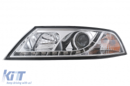 Fari LED DRL per Skoda Octavia II 2004-2008 Luci di marcia diurna cromate-image-2793