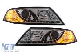 Fari LED DRL per Skoda Octavia II 2004-2008 Luci di marcia diurna cromate-image-43552