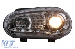 Fari LED DRL per VW Golf 4 09.1997-09.2003 Luci Marcia Diurna Cromato-image-6105370