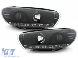 Fari LED DRL per VW Scirocco 2008-04.2014 Luci diurne Nero-image-2493