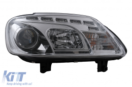 Fari LED DRL per VW Touran 1T Caddy 03-06 Luci di marcia diurna cromate-image-6105385