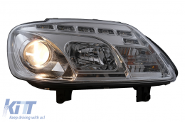 Fari LED DRL per VW Touran 1T Caddy 03-06 Luci di marcia diurna cromate-image-6105389