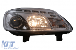 Fari LED DRL per VW Touran 1T Caddy 03-06 Luci di marcia diurna cromate-image-6105392