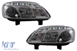 Fari LED DRL per VW Touran 1T Caddy 03-06 Luci di marcia diurna cromate-image-6105396