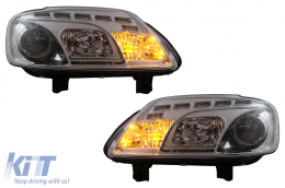 Fari LED DRL per VW Touran 1T Caddy 03-06 Luci di marcia diurna cromate-image-6105399