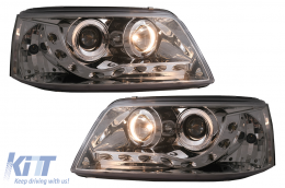 Fari LED DRL per VW Transporter T5 03-08.09 Luci Marcia Diurna Crom Headlights-image-6100828