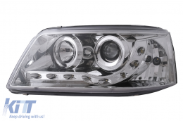 Fari LED DRL per VW Transporter T5 03-08.09 Luci Marcia Diurna Crom Headlights-image-6100830