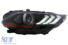 Fari LED per Ford Mustang VI Facelift 18-2023 Neri Dynamic Svolta RGB DRL-image-6107453