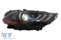 Fari LED per Ford Mustang VI Facelift 18-2023 Neri Dynamic Svolta RGB DRL-image-6107455