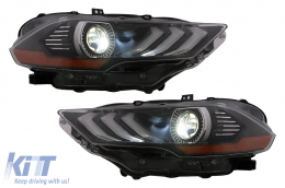 Fari LED per Ford Mustang VI Facelift 18-2023 Neri Dynamic Svolta RGB DRL-image-6107456