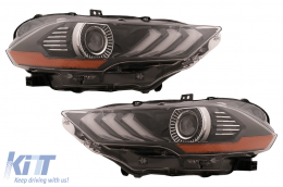 Fari LED per Ford Mustang VI Facelift 18-2023 Neri Dynamic Svolta RGB DRL-image-6107459