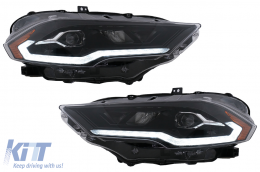 Fari LED per Ford Mustang VI Facelift 2018-2023 neri Dual Projector Dynamic-image-6107445