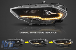 Fari LED per Ford Mustang VI Facelift 2018-2023 neri Dual Projector Dynamic-image-6107484