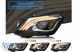 Fari LED per Mercedes Classe S W222 2013-2017 Facelift Look Segnale dinamico-image-6103512