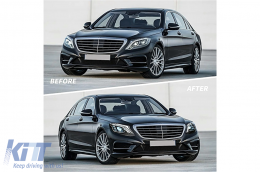 Fari LED per Mercedes Classe S W222 2013-2017 Facelift Look Segnale dinamico-image-6103516